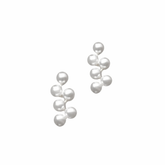 ATHENA COLLECTION - PRETTY PEARL DROP EARRINGS - CZER840 SILVER