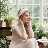LUXE LACE EMBELLISHED HEADBAND - IVORY - LH1