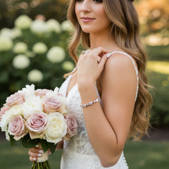 CUBIC ZIRCONIA - CLASSIC CRYSTAL BRACELET - ROSE GOLD BRA6