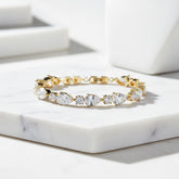 CUBIC ZIRCONIA - CLASSIC CRYSTAL BRACELET - 18k GOLD- BRA6