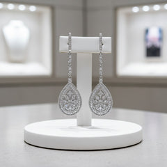 Cubic Zirconia Collection - Vintage Inspired Earrings - CZER386)