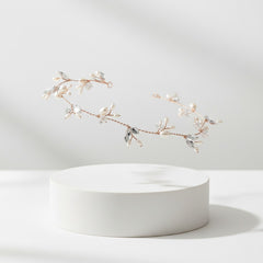 Chic Freshwater Pearl Hairvine - ROSE GOLD SASSB