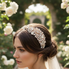Exquisite Bridal Hair Comb - AC6 ROSE GOLD