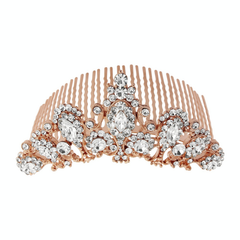 PRECIOUS CRYSTAL TIARA COMB - CLEAR (S-TIARA 1) ROSE GOLD