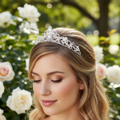 Davina - Bejewelled Tiara 21 - SASSB - SILVER