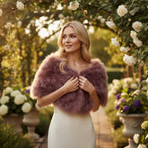 Marabou Feather Wrap - Dusky Pink (SG5)