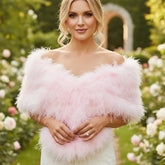 MARABOU FEATHER WRAP - CANDY FLOSS PINK (SG5)