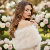 MARABOU FEATHER WRAP - IVORY (SG5)