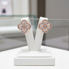 CUBIC ZIRCONIA COLLECTION - GATSBY GLAM EARRINGS - CZER398 ROSE GOLD
