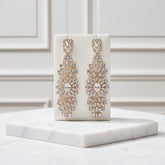 CUBIC ZIRCONIA COLLECTION - EXQUISITE STARLET EARRINGS - CZER846 - GOLD
