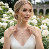 ATHENA COLLECTION - SIMULATED PEARL NECKLACE SET - CZNK261 SILVER