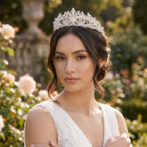 ATHENA COLLECTION - CHIC CRYSTAL TIARA - AHB208 SILVER