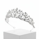 ATHENA COLLECTION - CHIC CRYSTAL TIARA - AHB208 SILVER