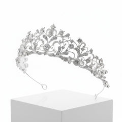 ATHENA COLLECTION - CHIC CRYSTAL TIARA - AHB208 SILVER