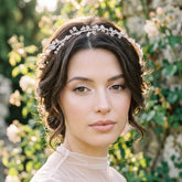 ELIZA - VINTAGE GARLAND HEADBAND -HDB42 SASSB (SILVER)