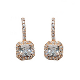 CUBIC ZIRCONIA TIMELESS BEAUTY EARRINGS - ROSE GOLD (ER311RG)