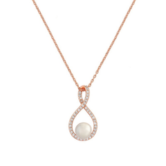 CUBIC ZIRCONIA COLLECTION - EXQUISITE NECKLACE (NK2) ROSE GOLD
