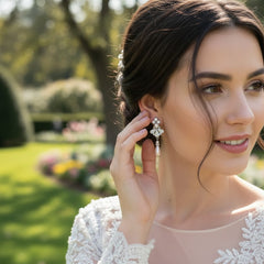 SASSB COLLECTION - EXQUISITE STARLET PEARL EARRINGS - SASSB -ER466