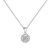 CUBIC ZIRCONIA COLLECTION - CHIC CRYSTAL NECKLACE SET - CZNK66 (SILVER)