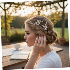 ATHENA COLLECTION - BEJEWELLED ROMANCE HAIR PIN - (SILVER) PIN31