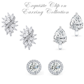 CUBIC ZIRCONIA COLLECTION - Exquisite Clip on Earring Collection