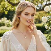 CUBIC ZIRCONIA COLLECTION -PRECIOUS PEARL NECKLACE CZNK59 (GOLD)