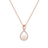 CUBIC ZIRCONIA COLLECTION - EXQUISITE INFINITY NECKLACE (NK2) (ROSE GOLD)
