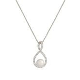CUBIC ZIRCONIA COLLECTION - EXQUISITE INFINITY NECKLACE (NK2) (SILVER)