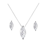 CUBIC ZIRCONIA COLLECTION - CRYSTAL GEM NECKLACE - SILVER CZNK71