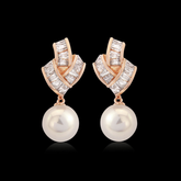 CUBIC ZIRCONIA COLLECTION - GATSBY GLAM EARRINGS - ROSE GOLD ( ER303)