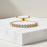 DAINTY CZ BRACELET - ADJUSTABLE (CZBRA22) GOLD