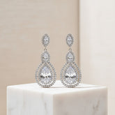 CUBIC ZIRCONIA COLLECTION - CRYSTAL TREASURE EARRINGS - CZER430