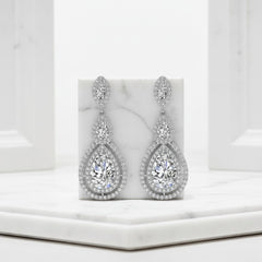 CUBIC ZIRCONIA COLLECTION - CRYSTAL TREASURE EARRINGS - CZER430