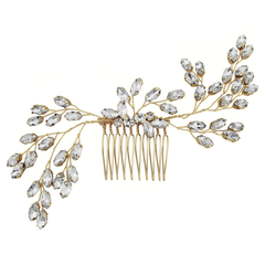 ATHENA COLLECTION - GOLD ELEGANCE HAIRCOMB - (HC155)