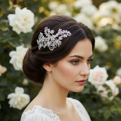 SASSB COLLECTION - LIZA EXQUISITE HAIRCOMB HC32-SILVER