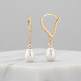 CUBIC ZIRCONIA COLLECTION - VINTAGE HEIRLOOM EARRINGS - CZER424 GOLD