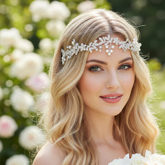ATHENA COLLECTION - CRYSTAL STARLET HAIRVINE- HP142 SILVER