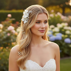 SASSB COLLECTION - FAYE VINTAGE ROSE HEADPIECE - SILVER