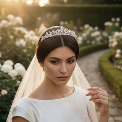 CUBIC ZIRCONIA COLLECTION - DIAMOND TREASURE TIARA AHB-8