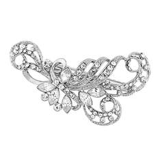 SASSB COLLECTION - ENCHANTING BEAUTY HAIR CLIP - HC37-SILVER
