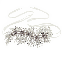 SASSB COLLECTION - BEJEWELLED HEADPIECE -HP 1- SILVER