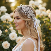 SASSB COLLECTION - BEJEWELLED HEADPIECE -HP 1- SILVER