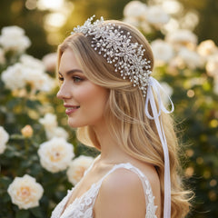 SASSB COLLECTION - BEJEWELLED HEADPIECE -HP 1- SILVER