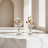 CUBIC ZIRCONIA COLLECTION - BEJEWELLED EARRINGS - ER312 (GOLD)