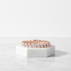 CUBIC ZIRCONIA COLLECTION - CHIC CRYSTAL BRACELET - CZBRA26 (ROSEGOLD)
