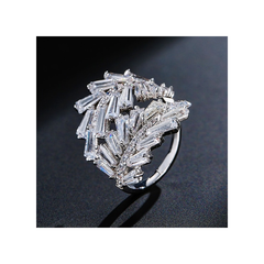 GATSBY GLITZ ADJUSTABLE RING -R2 SILVER