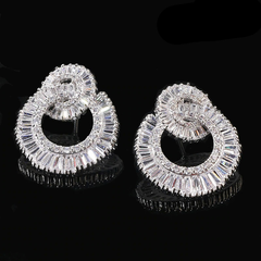 CUBIC ZIRCONIA COLLECTION - HOLLYWOOD GLAM EARRINGS - CZER438
