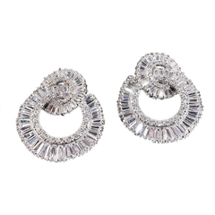 CUBIC ZIRCONIA COLLECTION - HOLLYWOOD GLAM EARRINGS - CZER438