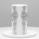 CUBIC ZIRCONIA COLLECTION - CRYSTAL TREASURE EARRINGS - SILVER (CZER440)