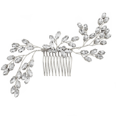 ATHENA COLLECTION - ELEGANCE HAIRCOMB - (HC155) SILVER